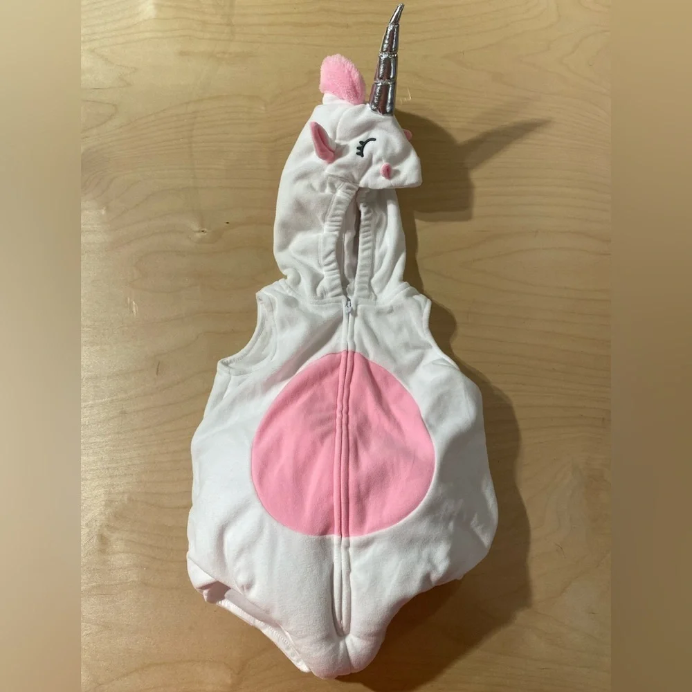 Carter's White and Pink Baby Unicorn Outfit 6-9M (PU)